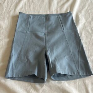 girlfriend collective High-Rise Athletic Shorts in Light Blue